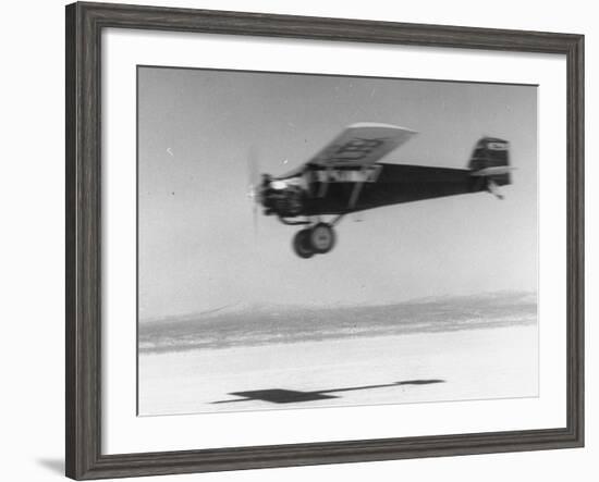 An Airplane in Flight, Speed-Blurred-J^ R^ Eyerman-Framed Photographic Print