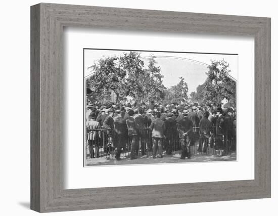 An al fresco lecture, Hyde Park, London, c1900 (1901)-Unknown-Framed Photographic Print