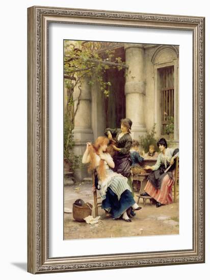 An Al Fresco Toilette, 1889-Sir Samuel Luke Fildes-Framed Giclee Print
