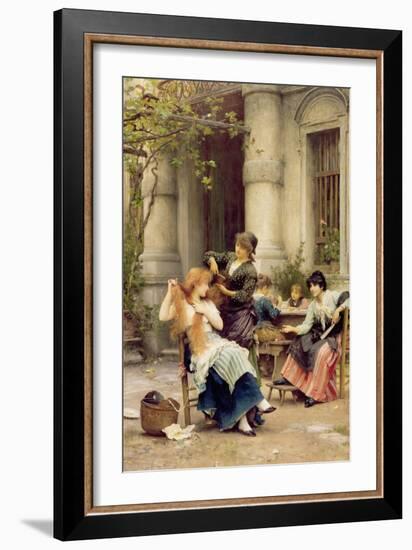 An Al Fresco Toilette, 1889-Sir Samuel Luke Fildes-Framed Giclee Print