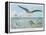 An Albatross at Sea Preying on Flying Fish-P. Lackerbauer-Framed Stretched Canvas