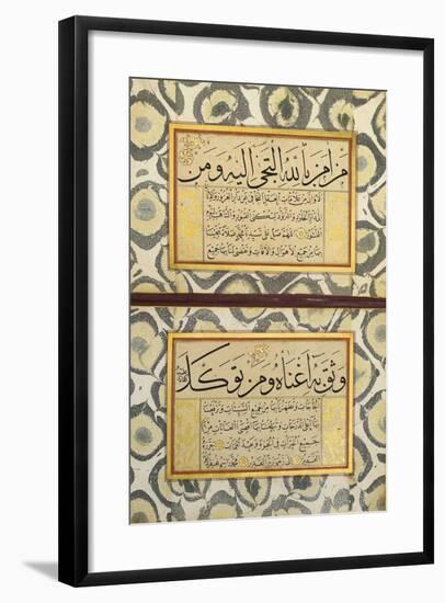 An Album of Calligraphy (Muraqqa), Ottoman, 19th Century (Manuscript on Card)-null-Framed Giclee Print