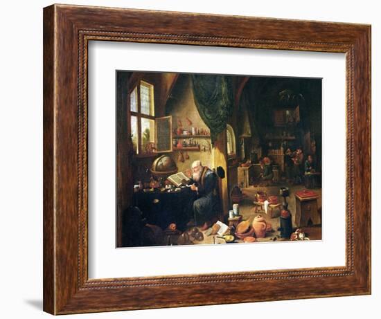 An Alchemist in His Workshop-David Teniers the Younger-Framed Giclee Print