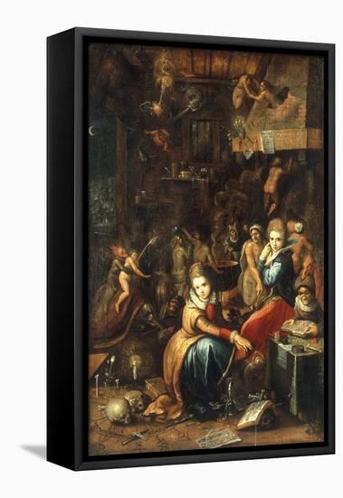 An Alchemist's Kitchen-Frans Francken the Younger-Framed Premier Image Canvas