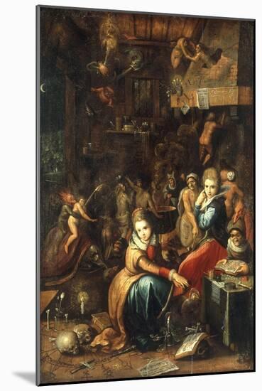 An Alchemist's Kitchen-Frans Francken the Younger-Mounted Giclee Print