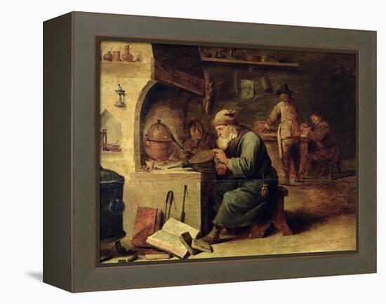 An Alchemist-David Teniers the Younger-Framed Premier Image Canvas