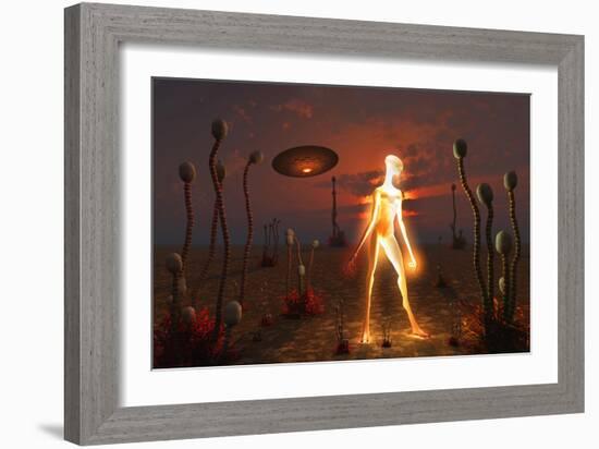 An Alien Light Being-null-Framed Art Print