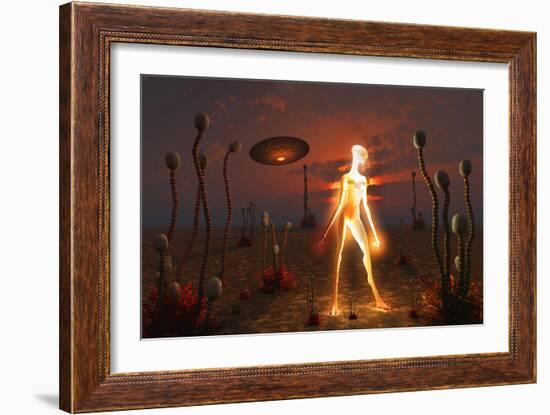 An Alien Light Being-null-Framed Art Print