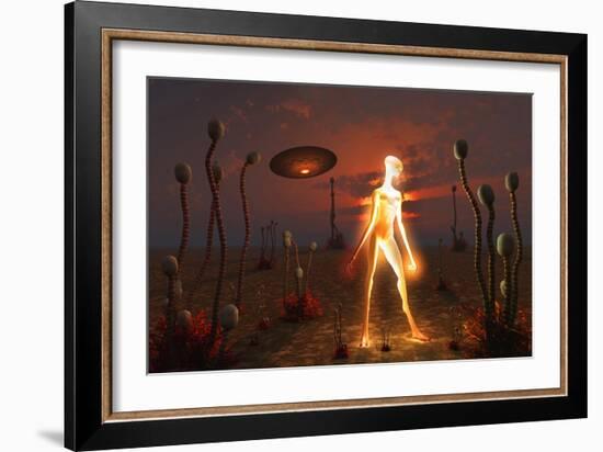 An Alien Light Being-null-Framed Art Print