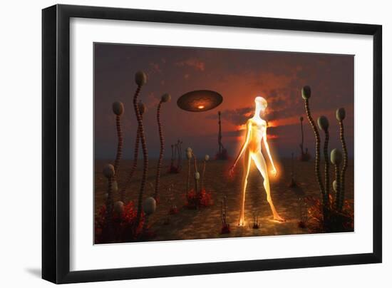 An Alien Light Being-null-Framed Art Print