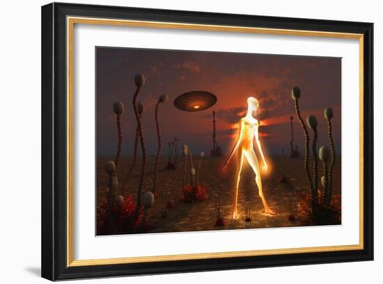 An Alien Light Being-null-Framed Art Print