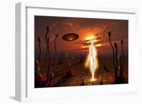 An Alien Light Being-null-Framed Art Print