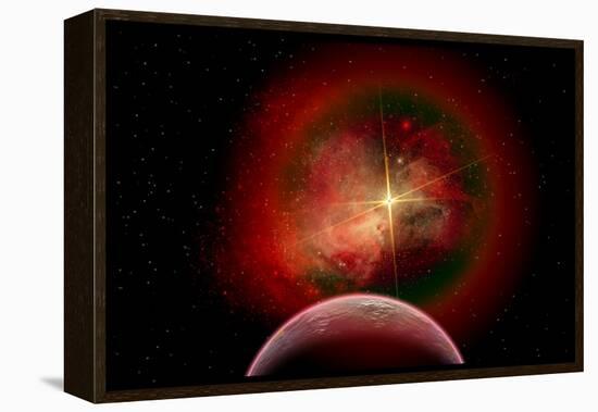 An Alien Planet and its Nebulous Sun-null-Framed Stretched Canvas