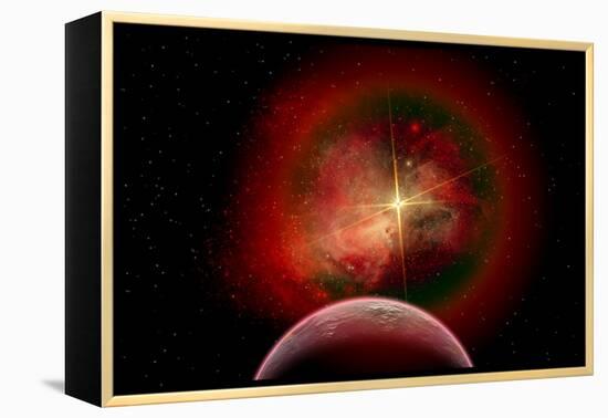 An Alien Planet and its Nebulous Sun-null-Framed Stretched Canvas