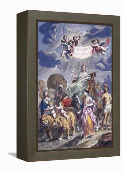 An Allegorical Plate with Title-Joan Blaeu-Framed Premier Image Canvas