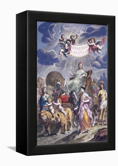 An Allegorical Plate with Title-Joan Blaeu-Framed Premier Image Canvas