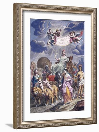 An Allegorical Plate with Title-Joan Blaeu-Framed Premium Giclee Print