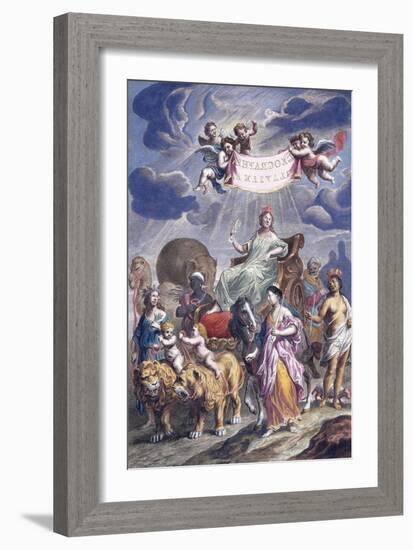 An Allegorical Plate with Title-Joan Blaeu-Framed Premium Giclee Print