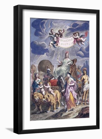 An Allegorical Plate with Title-Joan Blaeu-Framed Premium Giclee Print