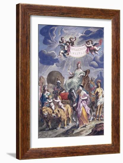 An Allegorical Plate with Title-Joan Blaeu-Framed Giclee Print