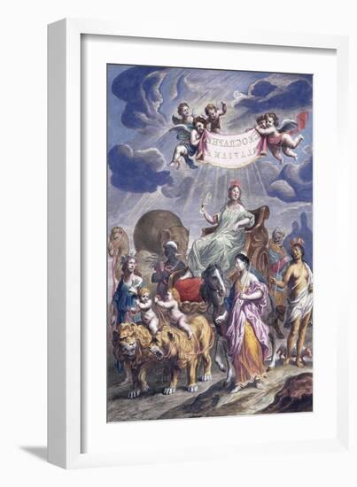 An Allegorical Plate with Title-Joan Blaeu-Framed Giclee Print