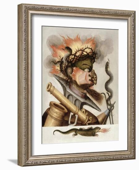 An Allegory of Fire-Giuseppe Arcimboldo-Framed Giclee Print