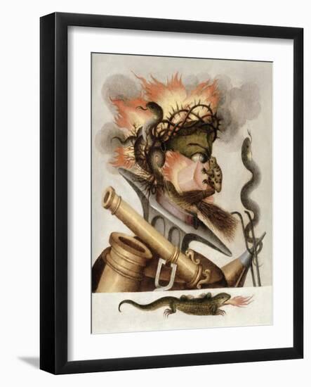 An Allegory of Fire-Giuseppe Arcimboldo-Framed Giclee Print