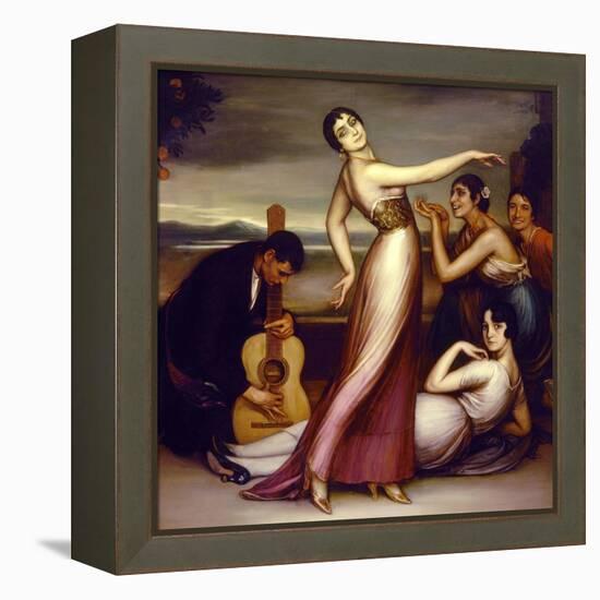 An Allegory of Happiness, 1917-Julio Romero de Torres-Framed Premier Image Canvas