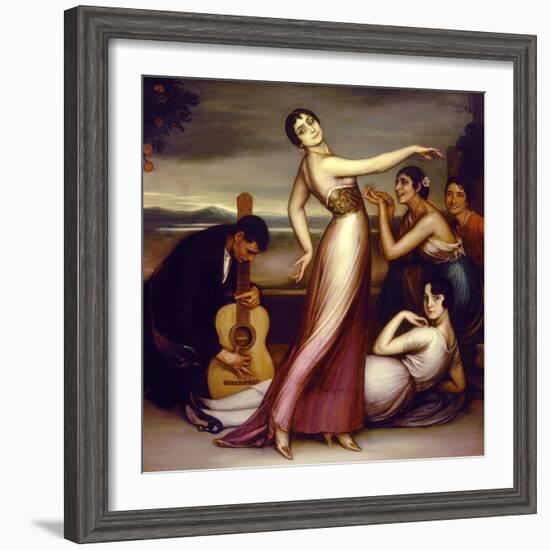 An Allegory of Happiness, 1917-Julio Romero de Torres-Framed Giclee Print