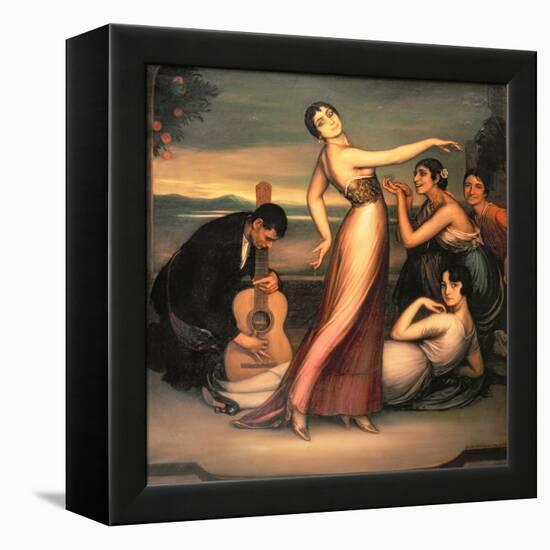 An Allegory of Happiness-Julio Romero de Torres-Framed Premier Image Canvas