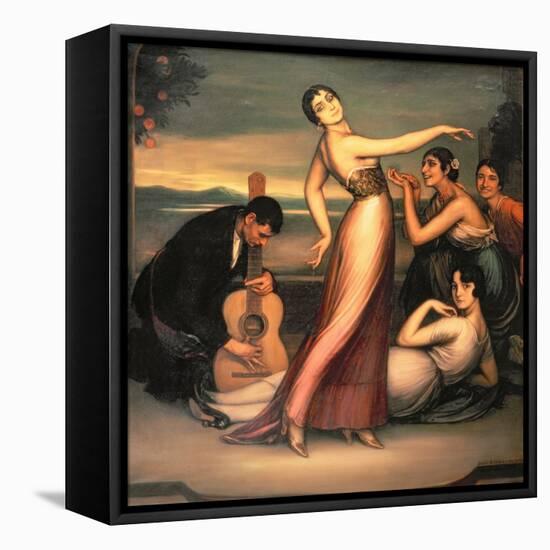 An Allegory of Happiness-Julio Romero de Torres-Framed Premier Image Canvas