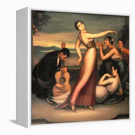 An Allegory of Happiness-Julio Romero de Torres-Framed Premier Image Canvas