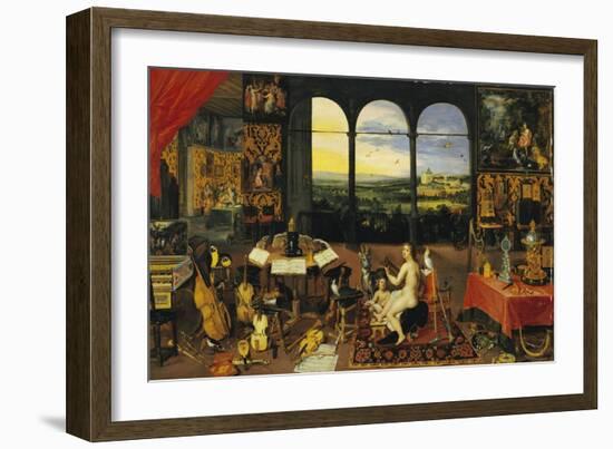 An Allegory of Hearing-Jan Brueghel the Elder-Framed Giclee Print