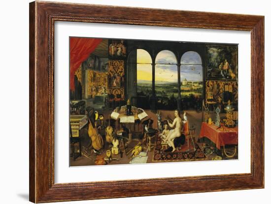 An Allegory of Hearing-Jan Brueghel the Elder-Framed Giclee Print