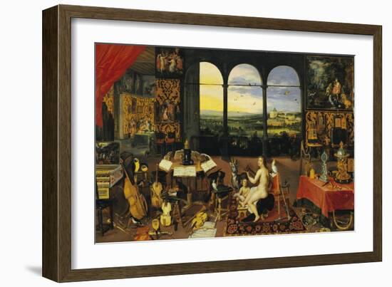 An Allegory of Hearing-Jan Brueghel the Elder-Framed Giclee Print