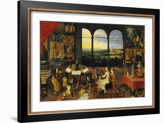 An Allegory of Hearing-Jan Brueghel the Elder-Framed Giclee Print