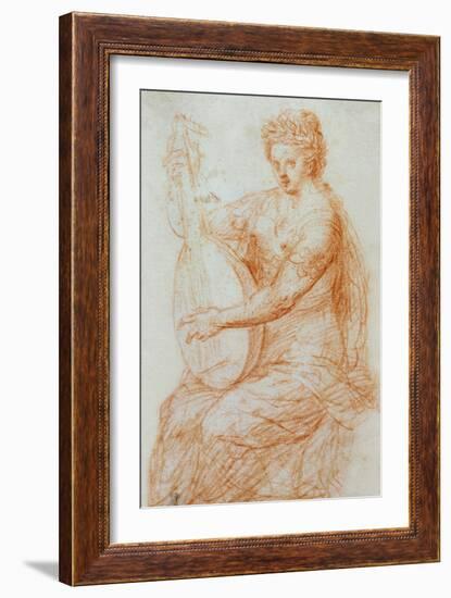 An Allegory of Music, circa 1580 drawing-Dutch-Framed Giclee Print
