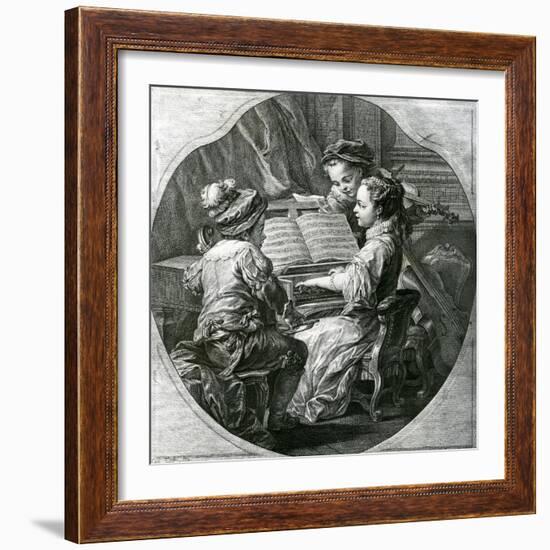 An Allegory of Music, La Musique, 1756-Louis Michel Van Loo-Framed Giclee Print