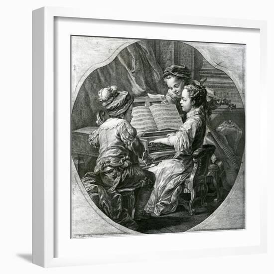 An Allegory of Music, La Musique, 1756-Louis Michel Van Loo-Framed Giclee Print