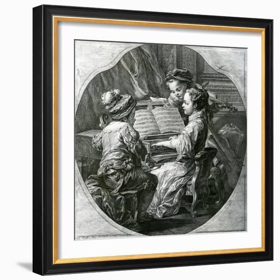 An Allegory of Music, La Musique, 1756-Louis Michel Van Loo-Framed Giclee Print