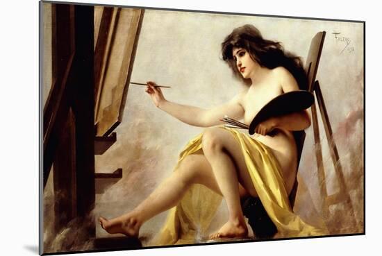 An Allegory of Painting, 1892-Luis Riccardo Falero-Mounted Giclee Print