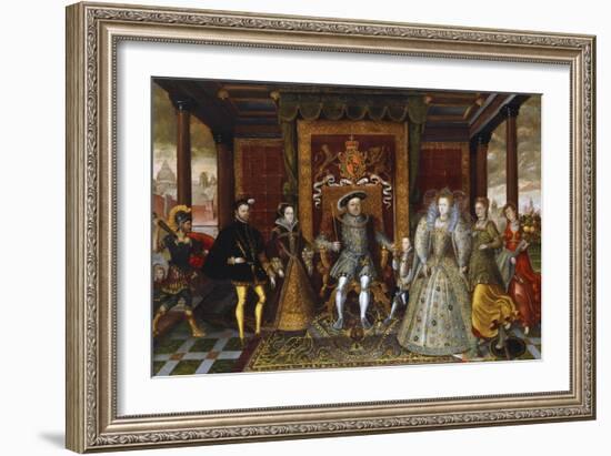 An Allegory of the Tudor Succession: the Family of Henry VII-null-Framed Giclee Print