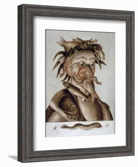 An Allegory of Water-Giuseppe Arcimboldo-Framed Giclee Print