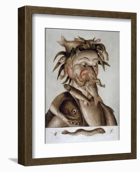 An Allegory of Water-Giuseppe Arcimboldo-Framed Giclee Print