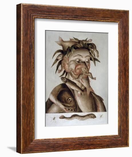 An Allegory of Water-Giuseppe Arcimboldo-Framed Giclee Print