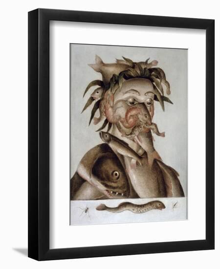 An Allegory of Water-Giuseppe Arcimboldo-Framed Giclee Print