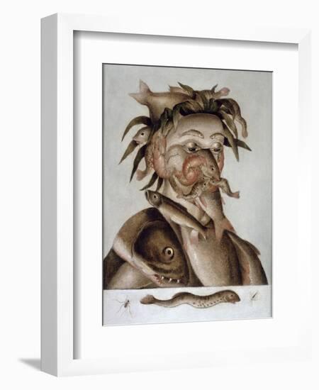 An Allegory of Water-Giuseppe Arcimboldo-Framed Giclee Print