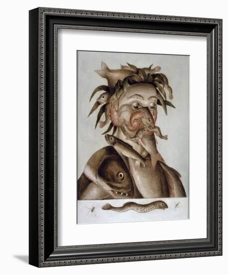 An Allegory of Water-Giuseppe Arcimboldo-Framed Giclee Print