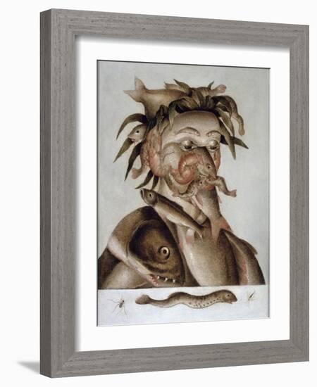 An Allegory of Water-Giuseppe Arcimboldo-Framed Giclee Print