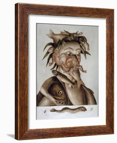 An Allegory of Water-Giuseppe Arcimboldo-Framed Giclee Print